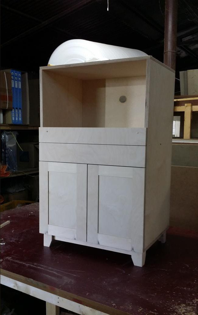 자작 합판 다용도 수납장 