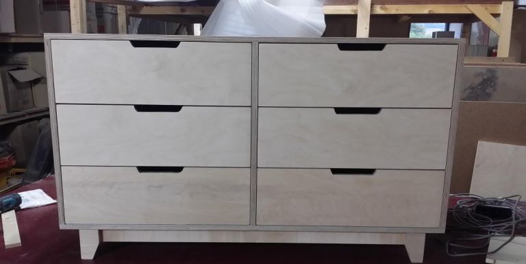 자작합판 6산 화장대겸 서랍장